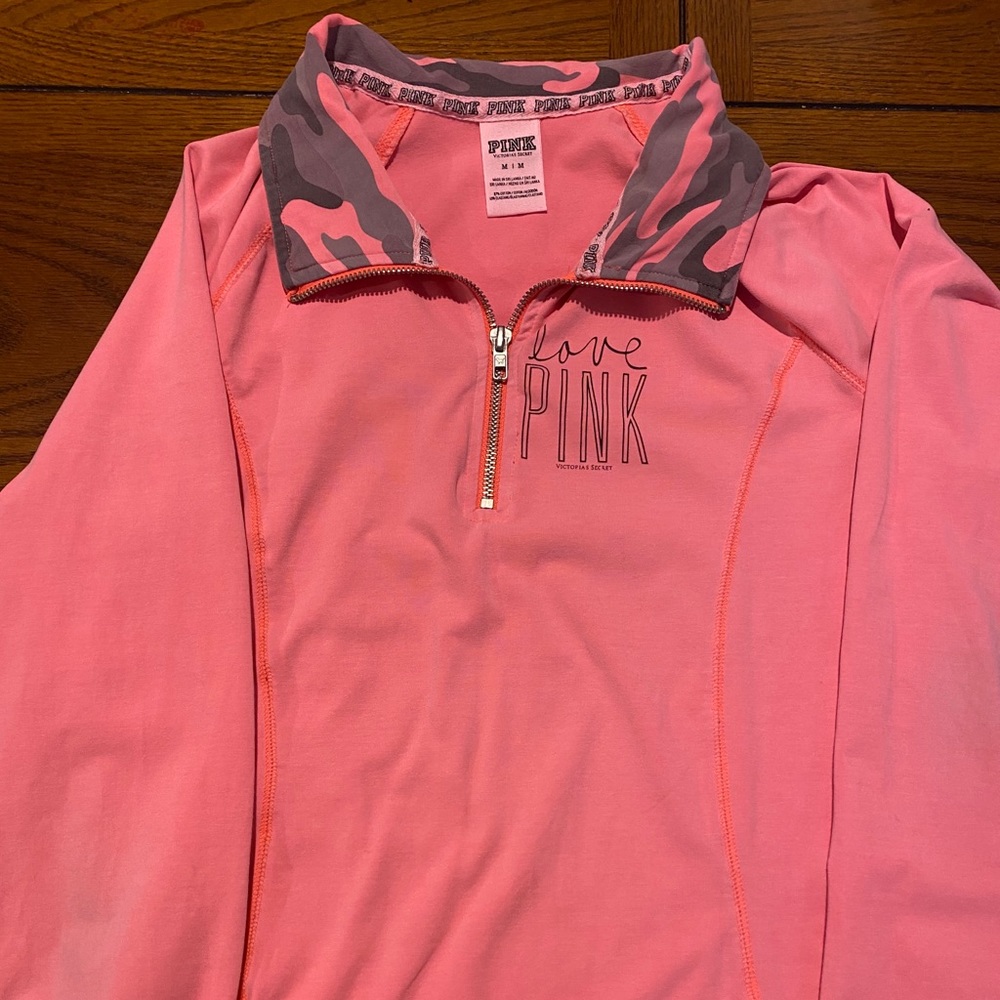 Pink Victoria’s Secret quarter zip jacket